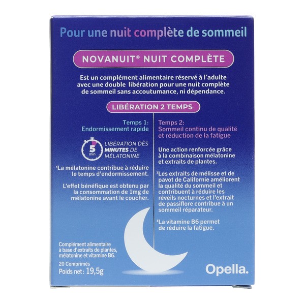 Novanuit Nuit complète 1,9 mg comprimés