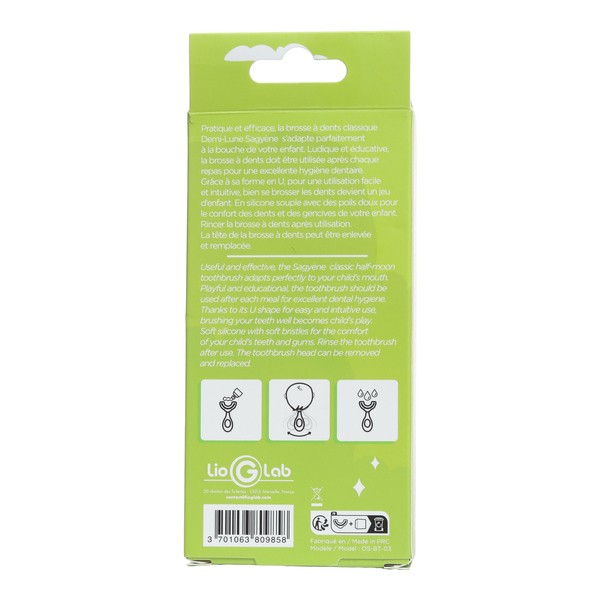 Sagyène Brosse à dents demi lune 2-6 ans