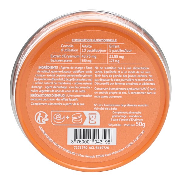 Euphoneo orange mandarine pastille sans sucres