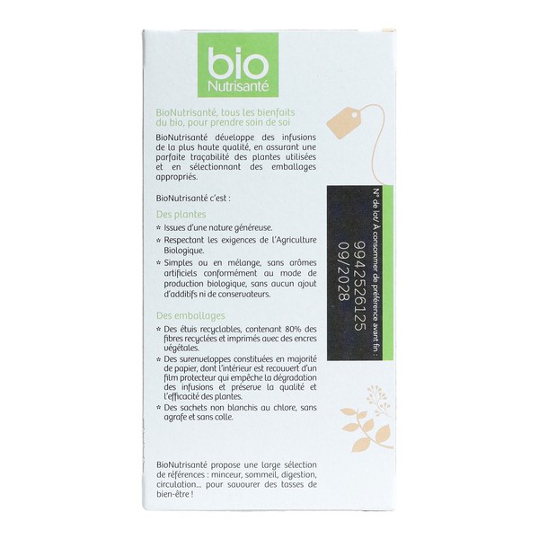 Bio Nutrisanté Infusion Sérénité sachets