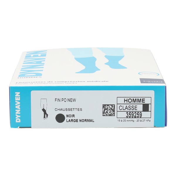 Sigvaris Dynaven Chaussettes de contention Pieds ouverts Homme classe 2