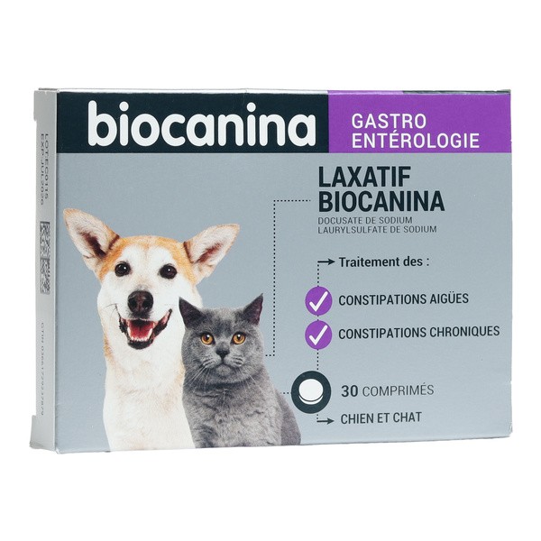Biocanina laxatif chien chat comprimés
