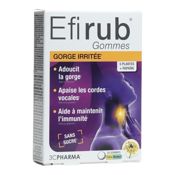 Les 3 chênes Efirub Gorge irritée gummies