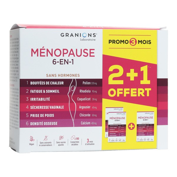 Granions Ménopause 6 en 1 comprimés