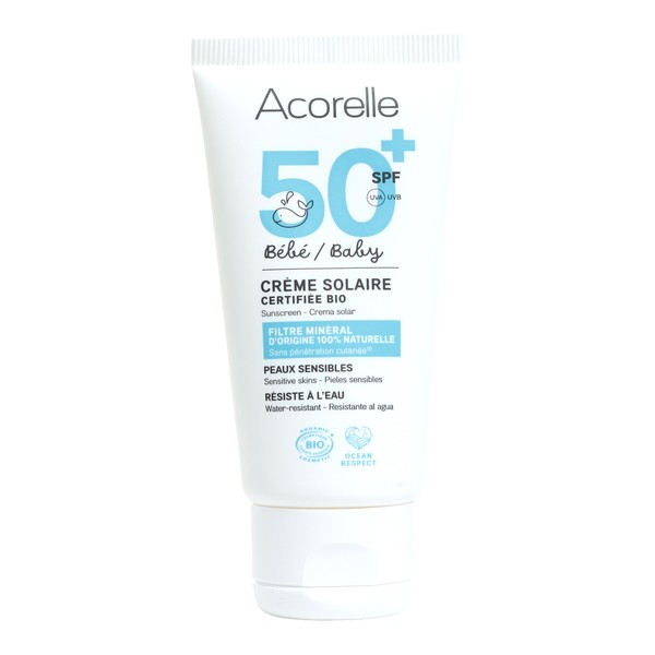 Acorelle Crème solaire bébé SPF 50+ Bio