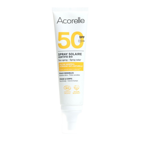 Acorelle Spray solaire SPF 50 Bio