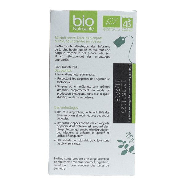 Bio Nutrisanté Infusion Confort urinaire sachets