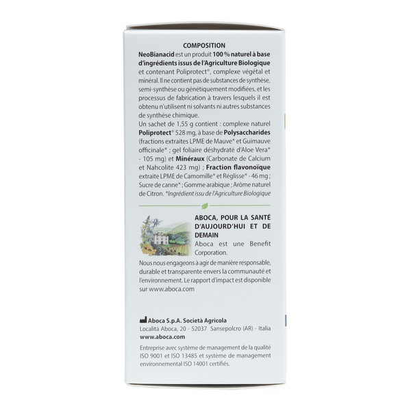 Aboca NeoBianacid sachets dose citron