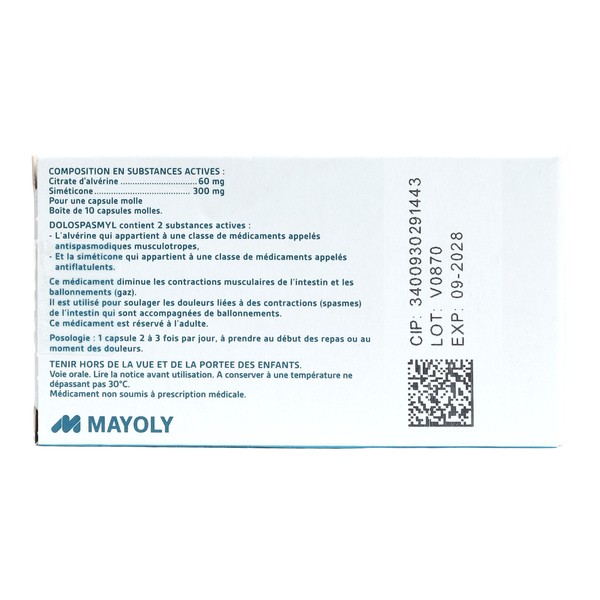 Dolospasmyl capsules molles