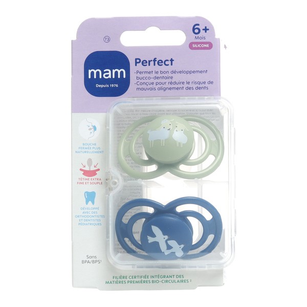 MAM Perfect Sucette silicone anatomique +6 mois