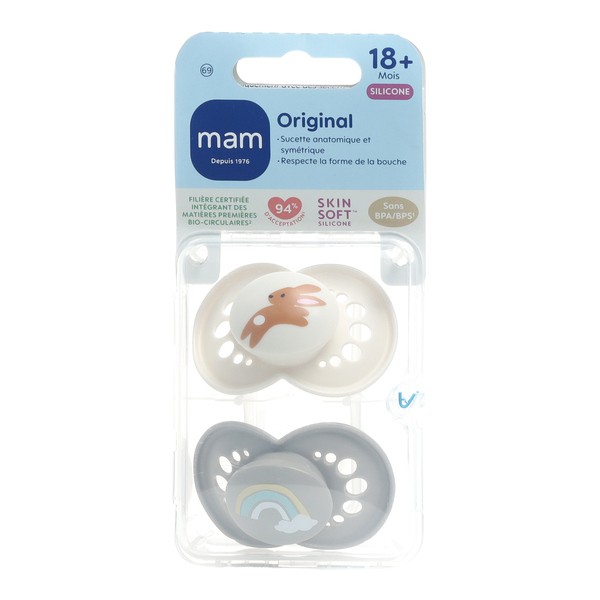 MAM Original sucettes symétriques silicone +18 mois