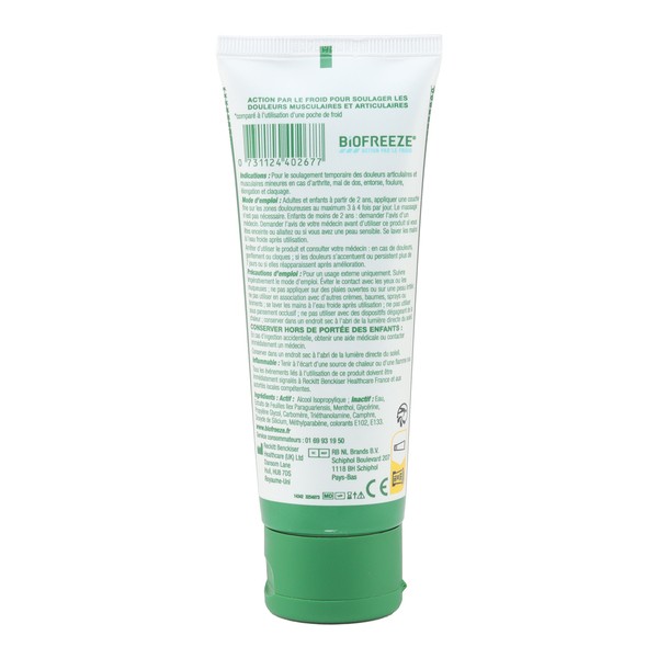 Biofreeze gel antalgique