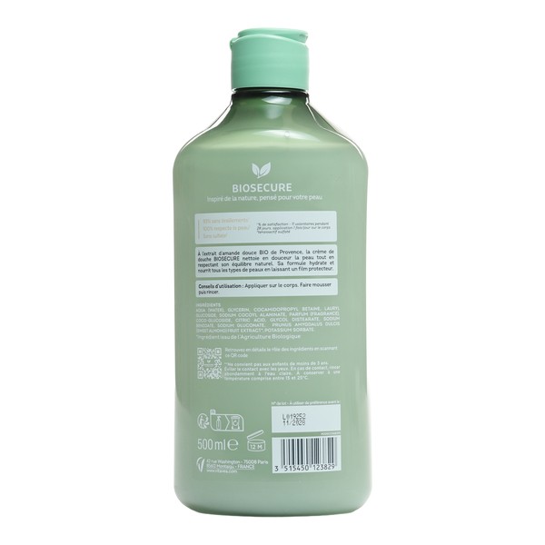 Biosecure Crème de douche à l'amande douce Bio
