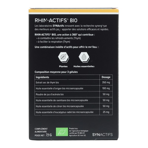 Aragan Rhin Actifs bio gélules