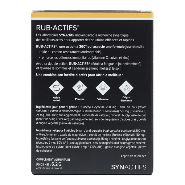 Aragan Rub Actifs gélules Jour et Nuit