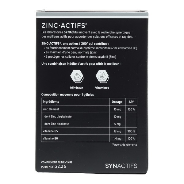 Aragan Zinc Actifs gélules