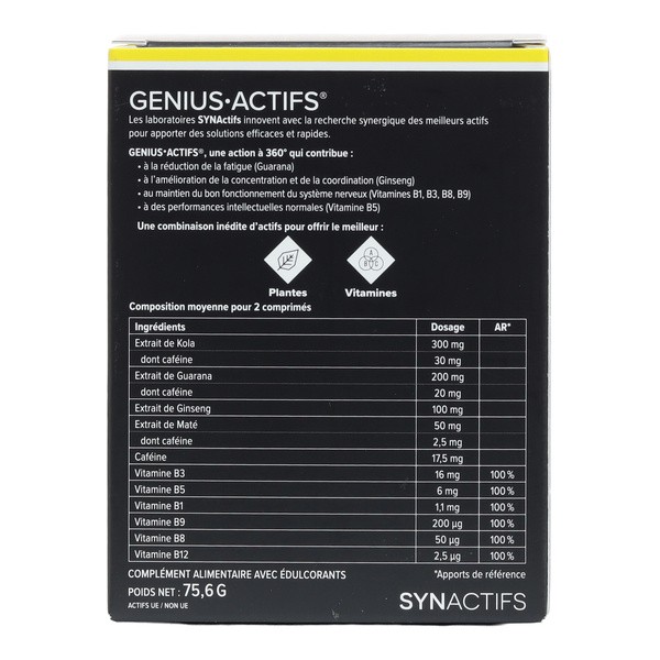 Aragan Genius Actifs comprimés