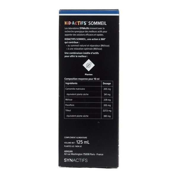 Aragan Kid Actifs Sommeil sirop
