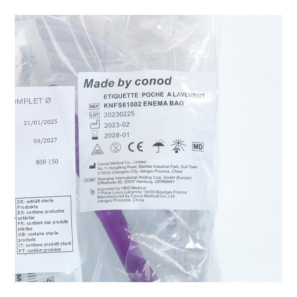 Barikyt simple contraste avec poche de lavement