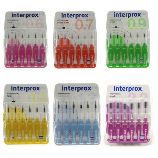 Interprox brossettes interdentaires cylindriques par 6