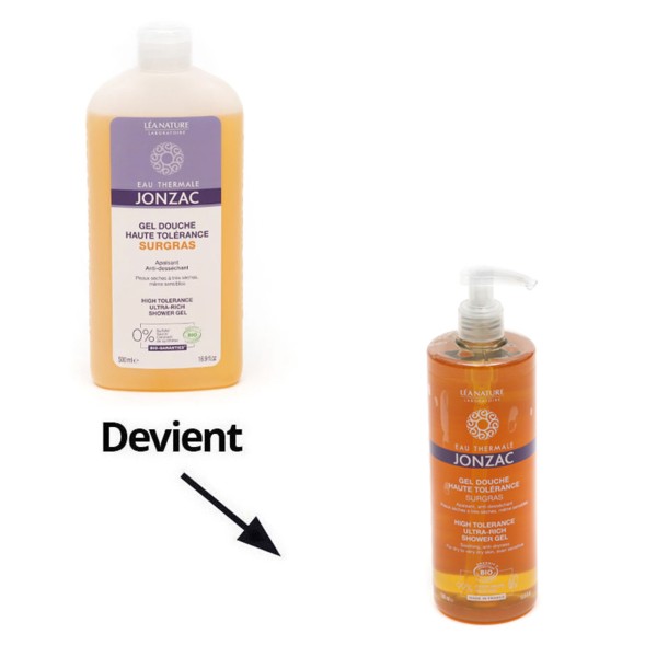Jonzac Nutritive gel douche surgras bio Peau sèche Hydratant