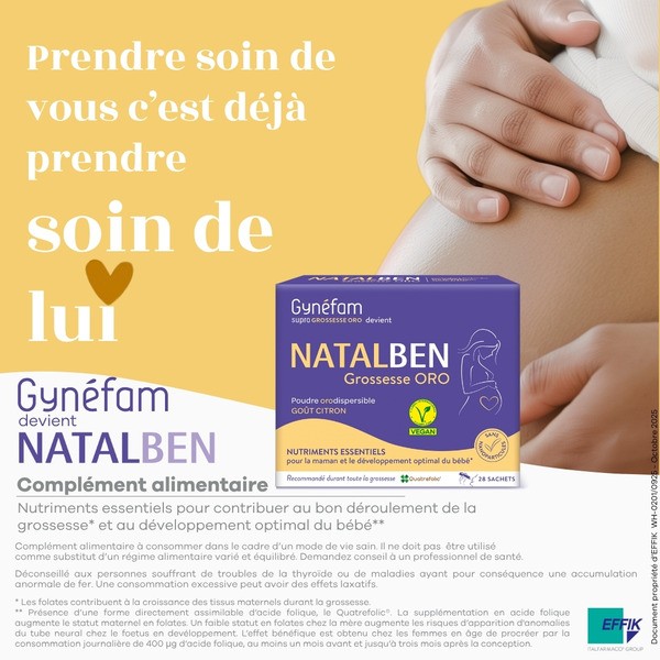 Gynéfam Natalben Grossesse oro sticks