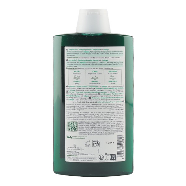 Klorane Shampoing antipelliculaire rééquilibrant au Galanga