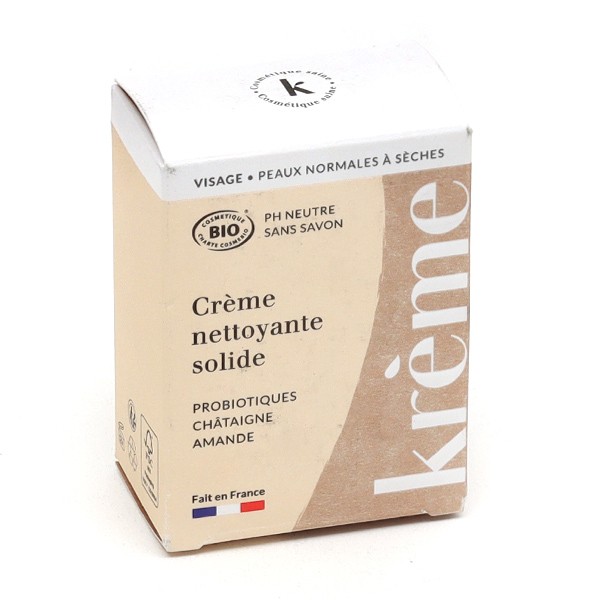 Krème Crème Nettoyante Solide Visage Bio