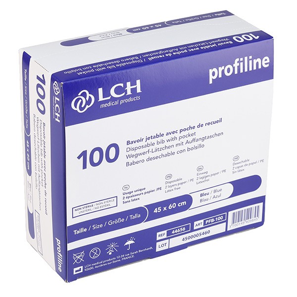 Bavoir jetable adulte avec poche