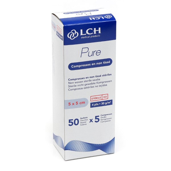 LCH Pure compresse non tissée stérile 250 compresses