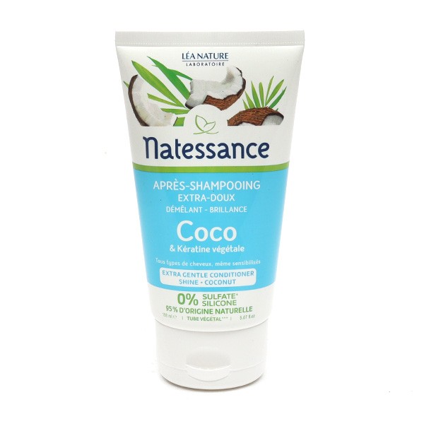 Natessance après-shampooing extra-doux Coco et Kératine végétale