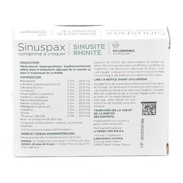 Sinuspax Sinusite comprimé