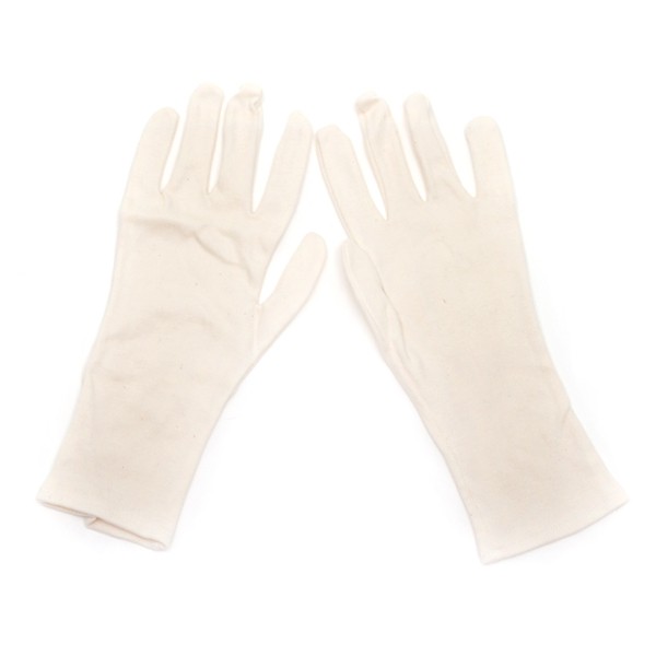 Help Protect Endommagé Peau Dermatologiques Blanc Gants de Coton Paquet de 2