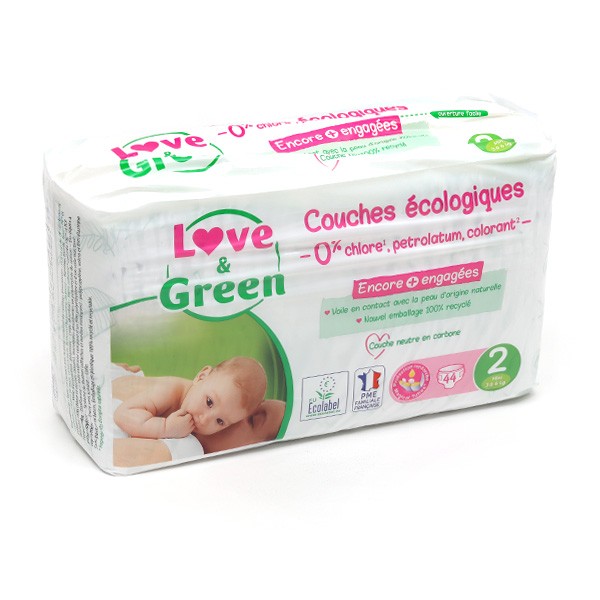 Love and Green Couches écologiques pour bébé sans chlore ni colorant
