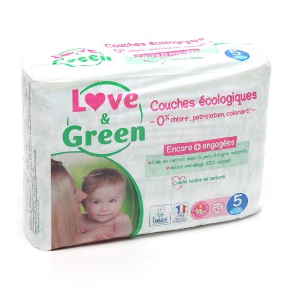 Love and Green Couches écologiques pour bébé sans chlore ni colorant