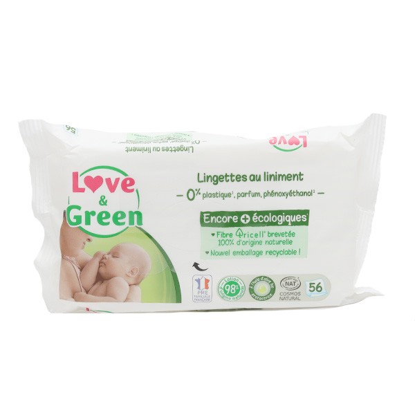 Love And Green Lingettes au liniment
