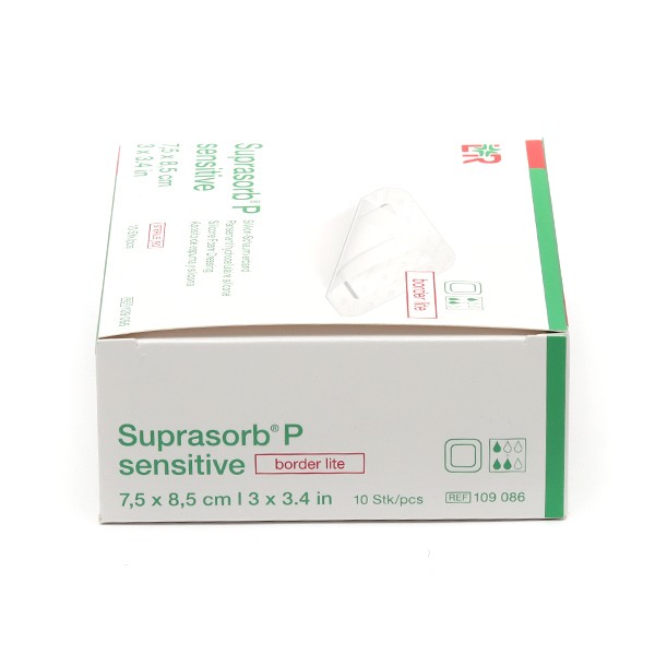 Lohmann Suprasorb P Sensitive Border lite pansement adhésif siliconé