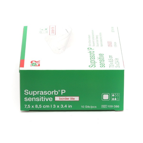Lohmann Suprasorb P Sensitive Border lite pansement adhésif siliconé
