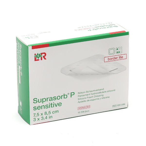 Lohmann Suprasorb P Sensitive Border lite pansement adhésif siliconé