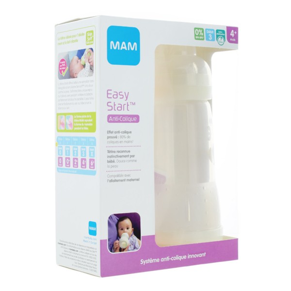 Biberon Easy Start anti-colique 320 ml lot de 2 Mam - Les bébés du