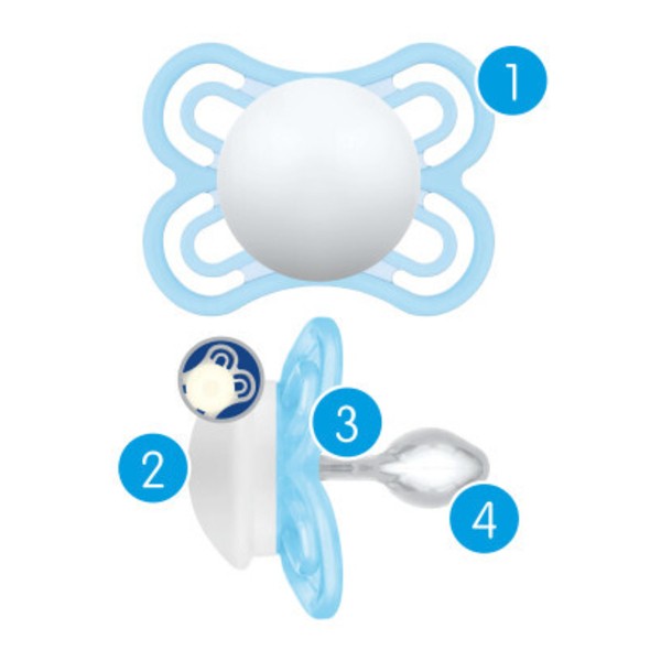 MAM Perfect Nuit Sucette symétrique silicone 2-6 mois