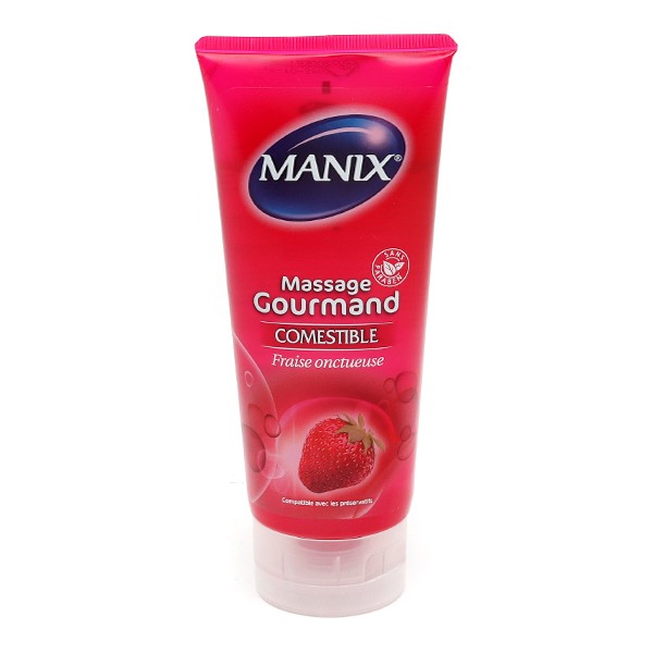 Manix gel comestible pour le massage parfum fraise