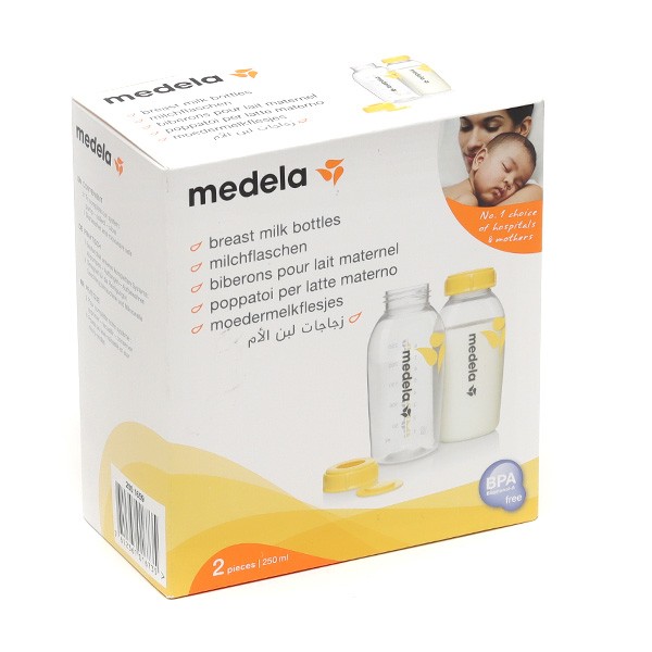 Medela - Biberon avec tétine classique Medela - nourrir au lait maternel,  sans BPA, débit moyen, 250 ml : : Bébé et Puériculture