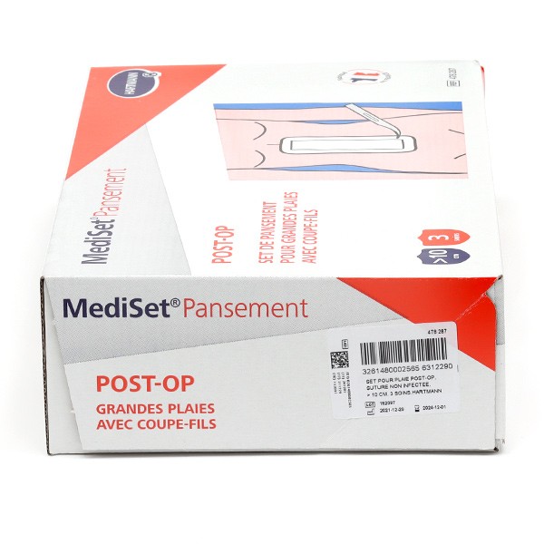 Mediset Postop Set de pansement plaies 3 blisters