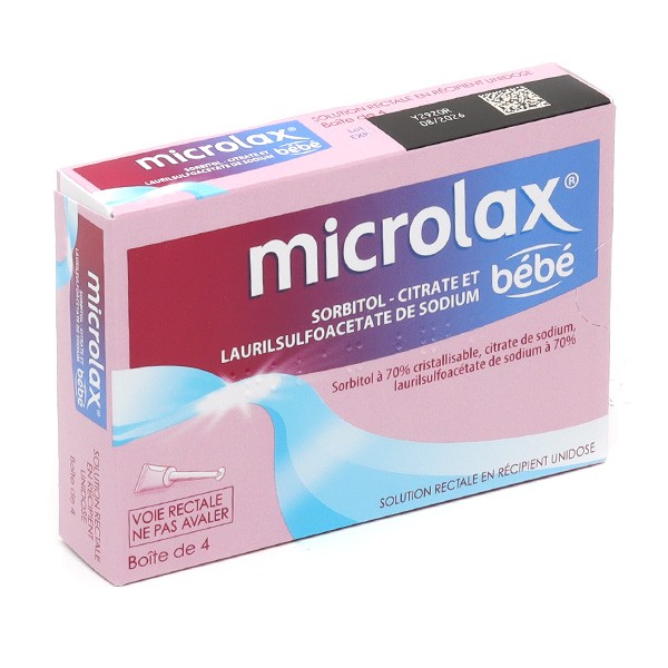 Microlax bébé 4 pipettes de 3ml