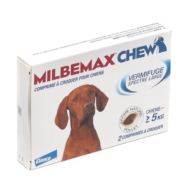 Milbemax Chew Chien de 5 kg et plus comprimés