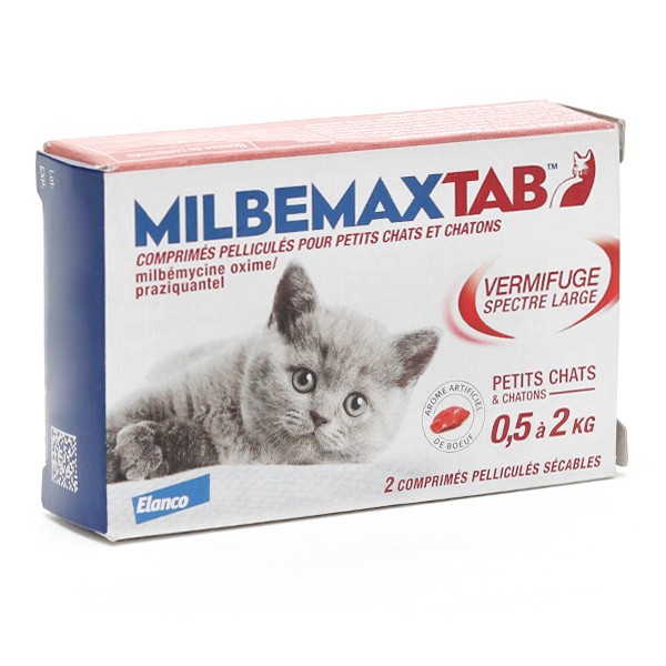 Milbemax Tab Chats de 0,5 à 2 kg comprimés