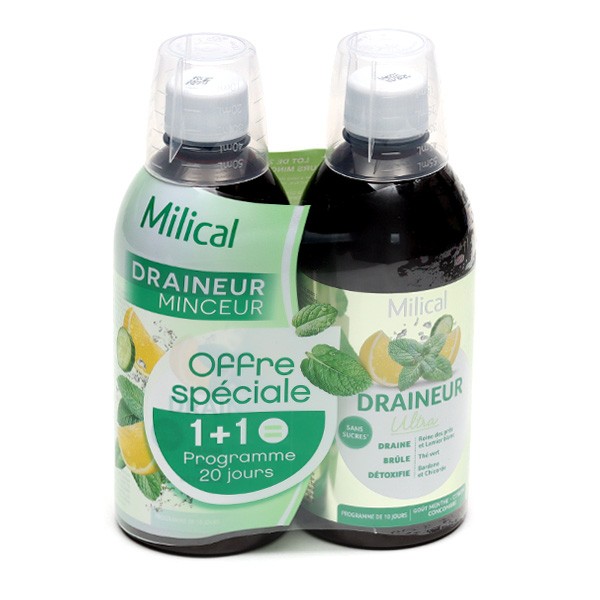 Milical Draineur Ultra menthe citron concombre solution buvable