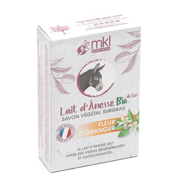 MKL savon végétal lait d'ânesse bio Fleur d'oranger