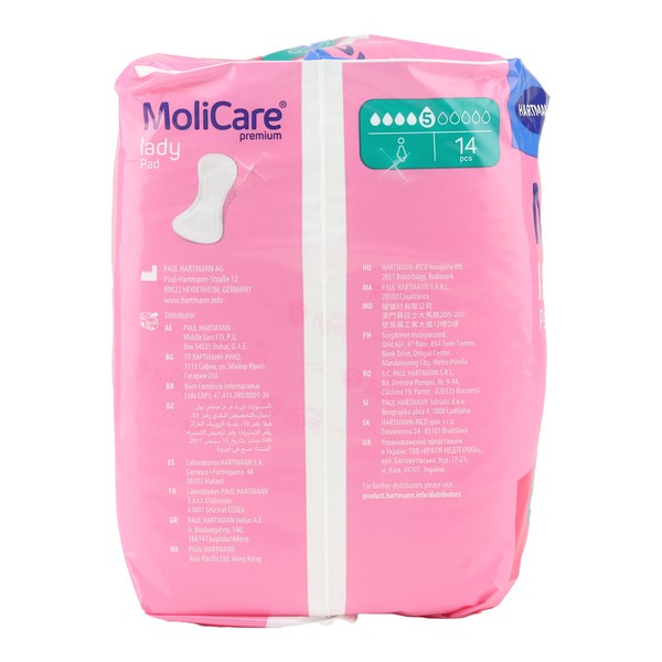 Molicare Premium Lady Pad Protections anatomiques absorption 5